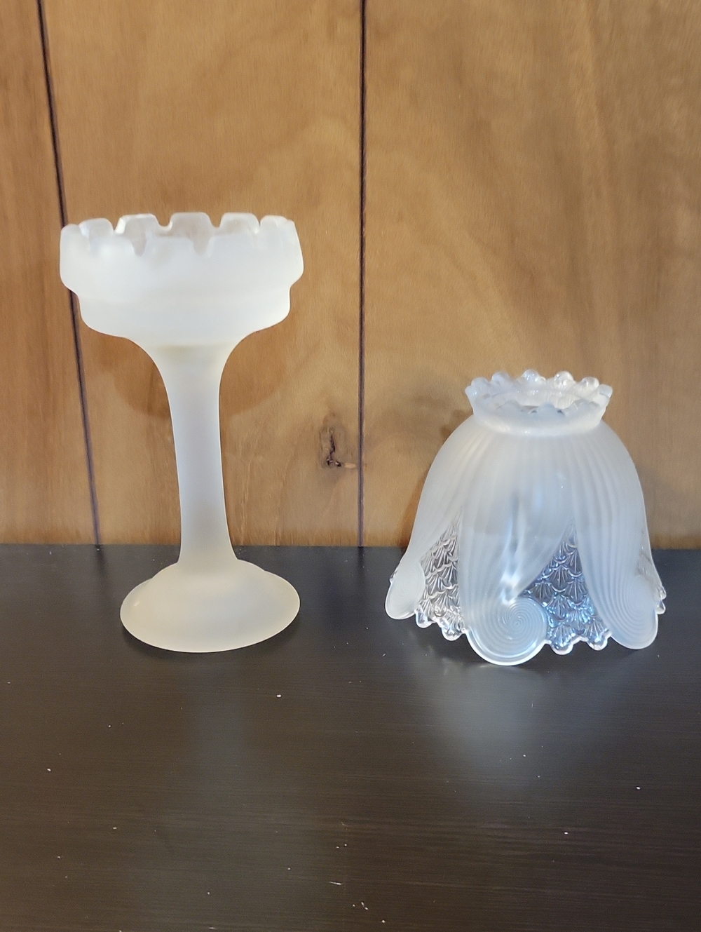 PartyLite Frosted White Tulip Glass Fairy Lamp - Picture 2 of 5